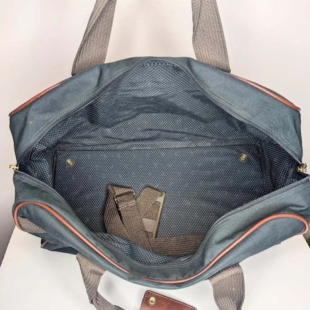Ricardo Beverly Hills green canvas bag duffel carry-on overnight weekender